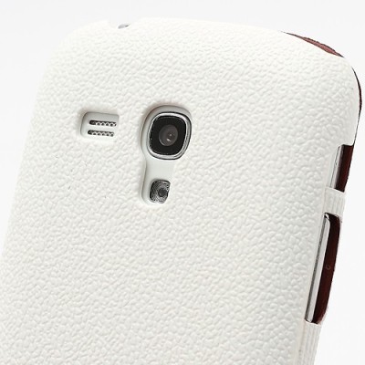 „Zozzle“ atverčiamas baltos spalvos odinis Samsung Galaxy S3 mini i8190 dėklas (dėkliukas) / Priedai.lt