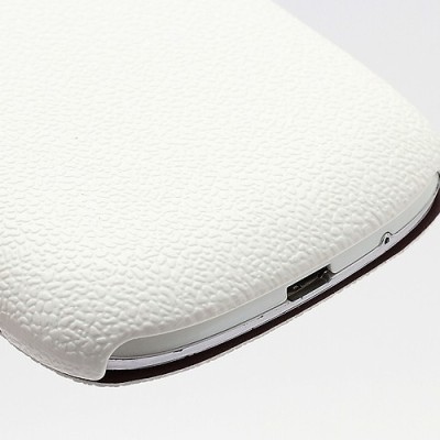„Zozzle“ atverčiamas baltos spalvos odinis Samsung Galaxy S3 mini i8190 dėklas (dėkliukas) / Priedai.lt