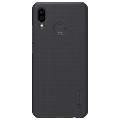 Nillkin Frosted Shield Huawei P20 Lite (Nova 3e) melns plastmasas futrālis / Vacins.lv