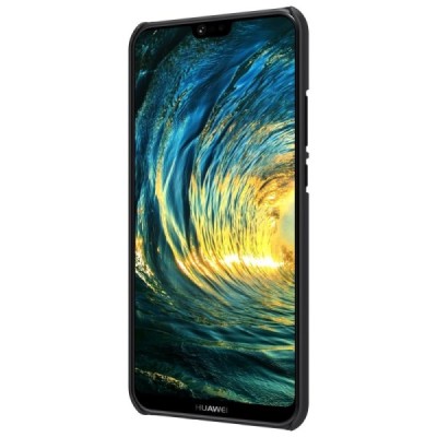 Nillkin Frosted Shield Huawei P20 Lite (Nova 3e) melns plastmasas futrālis / Vacins.lv