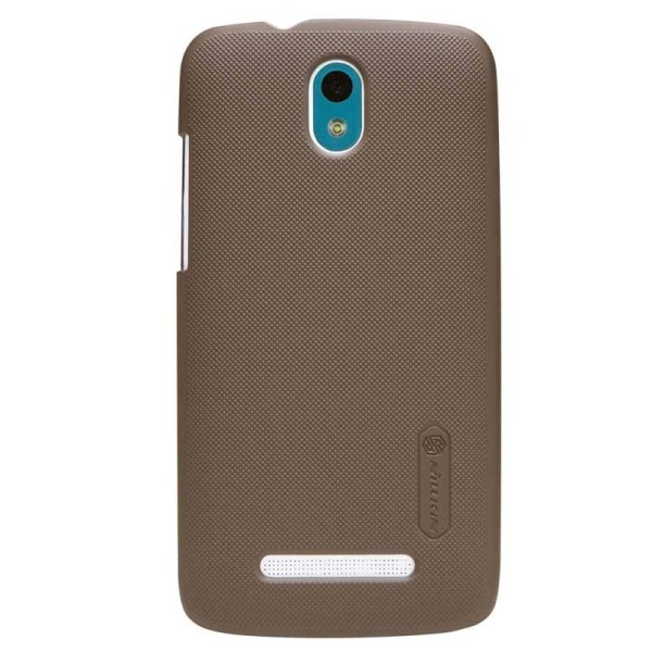 „Nillkin“ Frosted Shield dėklas - rudas + apsauginė ekrano plėvelė (Desire 500)