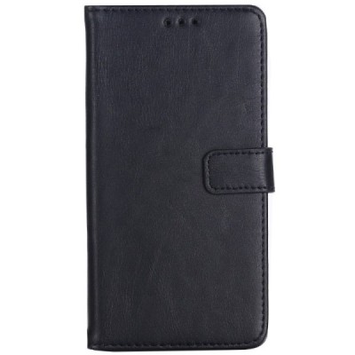 Huawei P20 Lite (Nova 3e) atvēramais ādas melns retro maciņš (maks) / Vacins.lv