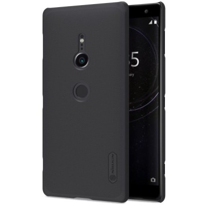 Sony Xperia XZ2 Nillkin Frosted Shield melns plastmasas futrālis / Vacins.lv