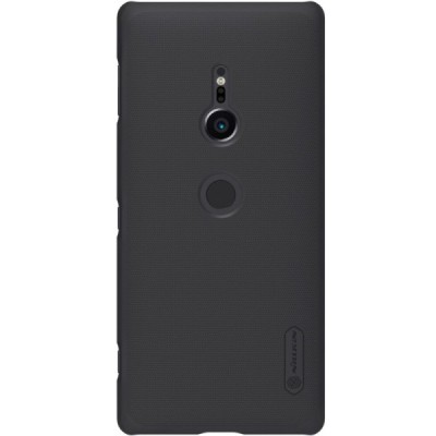Sony Xperia XZ2 Nillkin Frosted Shield melns plastmasas futrālis / Vacins.lv