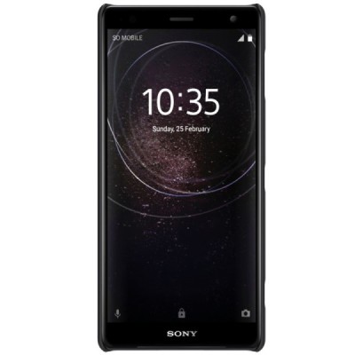 Sony Xperia XZ2 Nillkin Frosted Shield melns plastmasas futrālis / Vacins.lv