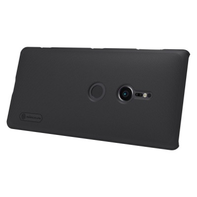 Sony Xperia XZ2 Nillkin Frosted Shield melns plastmasas futrālis / Vacins.lv