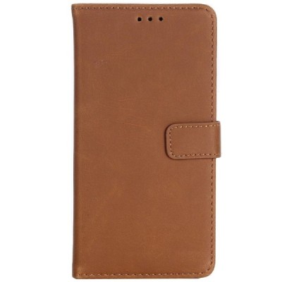 Huawei P20 Lite (Nova 3e) atvēramais ādas gaiši brūns retro maciņš (maks) / Vacins.lv