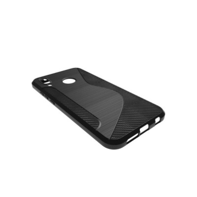 Huawei P20 Lite (Nova 3e) S-Line cieta silikona (TPU) apvalks - melns / vacins.lv