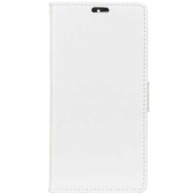 Sony Xperia XZ2 Compact atverčiamas baltas odinis dėklas, knygutė - piniginė / Priedai.lt
