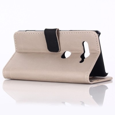 Sony Xperia XZ2 Compact atvēramais ādas smilšains retro maciņš (maks) / Vacins.lv