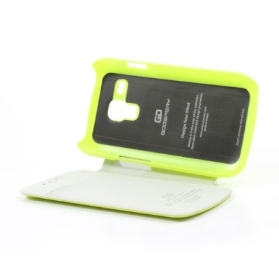 „Mercury“ atverčiamas žalios spalvos odinis Samsung Galaxy S3 mini i8190 dėklas / Priedai.lt