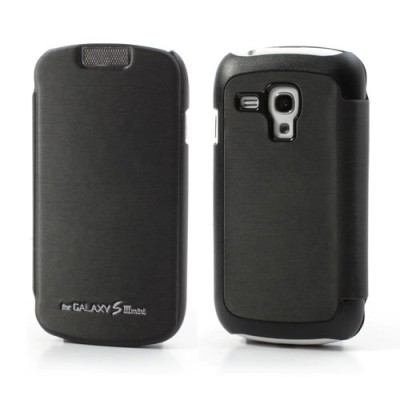 „Mercury“ atverčiamas juodos spalvos odinis Samsung Galaxy S3 mini i8190 dėklas / Priedai.lt
