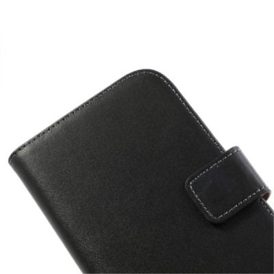 Samsung Galaxy S3 (I9300) atverčiamas juodas odinis Casual dėklas - piniginė / Priedai.lt