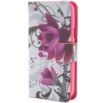 Samsung Galaxy S4 mini „Lily“ baltas atverčiamas dėklas (piniginė) / Priedai.lt