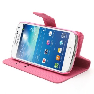 Samsung Galaxy S4 mini „Lily“ baltas atverčiamas dėklas (piniginė) / Priedai.lt