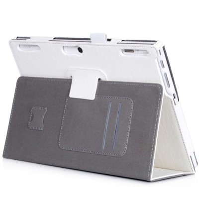 Lenovo Tab 3 10.1" TB-X103F un Tab 2 A10-30 atvēramais balts maciņš / Vacins.lv