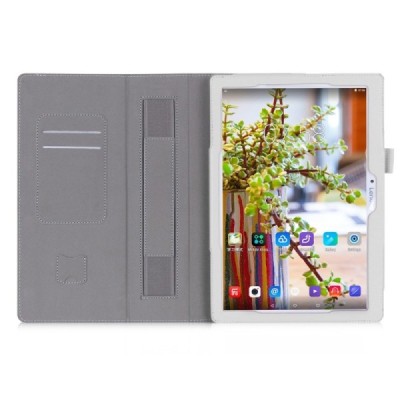 Lenovo Tab 3 10.1" TB-X103F un Tab 2 A10-30 atvēramais balts maciņš / Vacins.lv