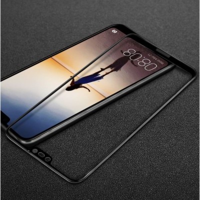 Huawei P20 Lite (Nova 3e) „Imak“ 9H Tempered Glass sustiprintos apsaugos juodas pilnai dengiantis apsauginis ekrano stiklas 0,2 