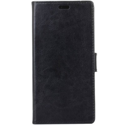 Motorola Moto E4 Plus atvēramais ādas melns maciņš, grāmata (maks) / Vacins.lv