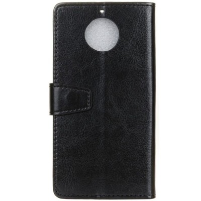 Motorola Moto E4 Plus atvēramais ādas melns maciņš, grāmata (maks) / Vacins.lv