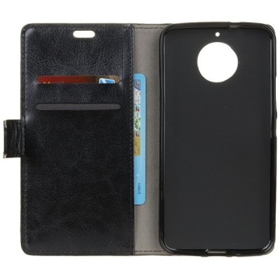Motorola Moto E4 Plus atvēramais ādas melns maciņš, grāmata (maks) / Vacins.lv