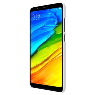 Xiaomi Redmi 5 Plus Nillkin Frosted Shield balts plastmasas apvalks + ekrāna aizsargplēve / Vacins.lv