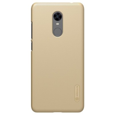Xiaomi Redmi 5 Plus Nillkin Frosted Shield zelta plastmasas apvalks + ekrāna aizsargplēve / Vacins.lv
