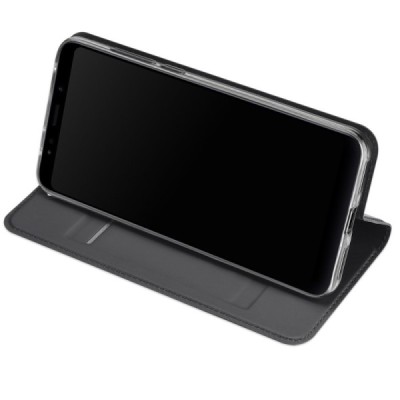 „Dux Ducis“ Skin serijos Xiaomi Redmi 5 Plus juodas odinis atverčiamas dėklas / Priedai.lt