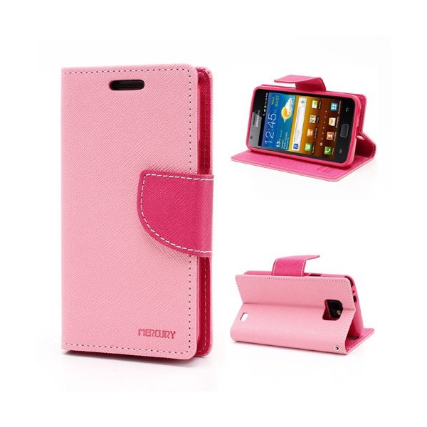 „Mercury“ atvērams futrālis, maciņš - roza (Galaxy S2)