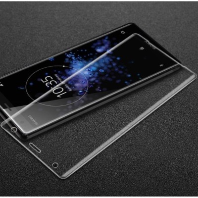 Sony Xperia XZ2 „3D Rewan“ 9H Tempered Glass sustiprintos apsaugos skaidrus pilnai dengiantis apsauginis ekrano stiklas 0,26 mm 