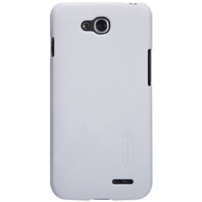 LG L90 Dual (D410) Nillkin Frosted Shield balts plastmasas apvalks + ekrāna aizsargplēve / Vacins.lv