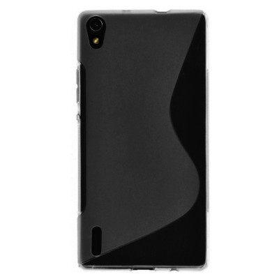 Huawei Ascend P7 pelēks cieta silikona futrālis / Vacins.lv