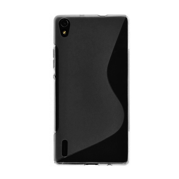 Cieta silikona futrālis - pelēks (Ascend P7)