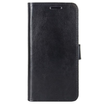 Xiaomi Redmi 5 Plus atverčiamas juodas odinis dėklas, knygutė - piniginė / Priedai.lt