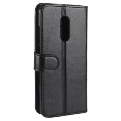 Xiaomi Redmi 5 Plus atvēramais ādas melns maciņš, grāmata (maks) / Vacins.lv