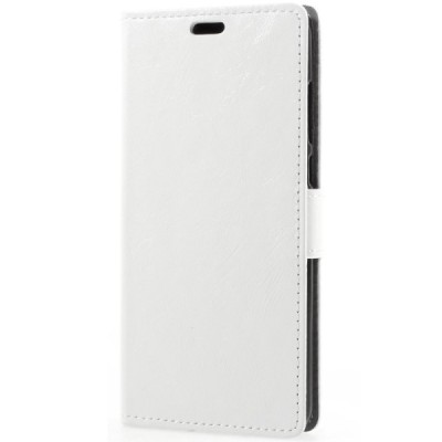 Xiaomi Redmi 5 Plus atvēramais ādas balts maciņš, grāmata (maks) / Vacins.lv
