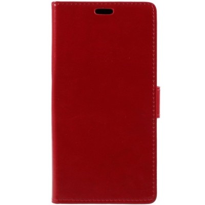 Xiaomi Redmi 5 Plus atvēramais ādas sarkans maciņš, grāmata (maks) / Vacins.lv