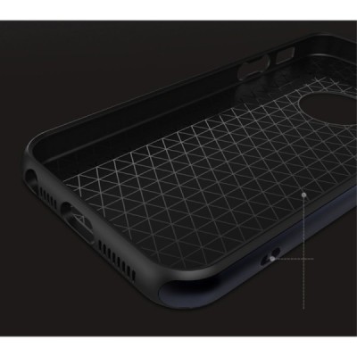 „Rock“ Royce sustiprintos apsaugos Apple iPhone 5 (5s,SE) juodas kieto silikono (TPU) ir plastiko dėklas / Priedai.lt