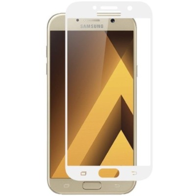 Samsung Galaxy A3 2017 (A320) „3D Rewan“ 9H Tempered Glass sustiprintos apsaugos baltas pilnai dengiantis apsauginis ekrano stik