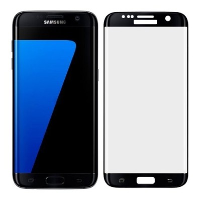 Samsung Galaxy S7 Edge (G935) „3D Rewan“ 9H Tempered Glass sustiprintos apsaugos juodas pilnai dengiantis apsauginis ekrano stik