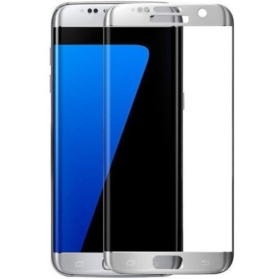 Samsung Galaxy S7 Edge (G935) „3D Rewan“ 9H Tempered Glass sustiprintos apsaugos sidabrinis pilnai dengiantis apsauginis ekrano