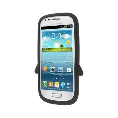 Rotaļīgs silikona Samsung Galaxy S3 mini i8190 apvalks pingvīns / Vacins.lv