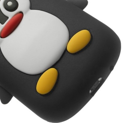 Rotaļīgs silikona Samsung Galaxy S3 mini i8190 apvalks pingvīns / Vacins.lv