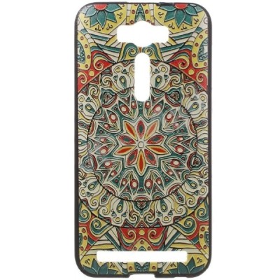 „Retro Flowers“ Asus Zenfone 2 Laser 5.0 (ZE500KL, ZE500KG) spalvotas kieto silikono (TPU) dėklas / Priedai.lt