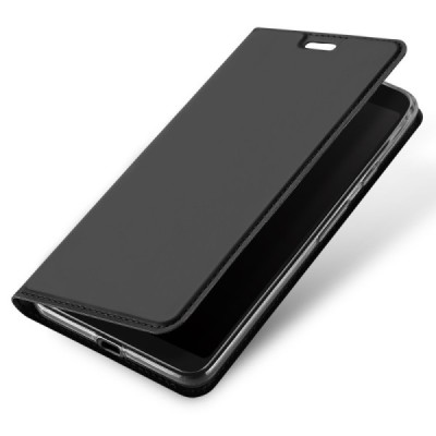 Google Pixel 2 XL „Dux Ducis“ Skin sērijas melns ādas atvērams maciņš / Vacins.lv