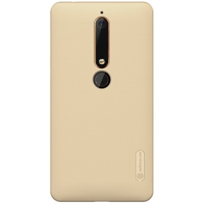 Nokia 6 2018 (Nokia 6.1) Nillkin Frosted Shield zelta plastmasas apvalks + ekrāna aizsargplēve / Vacins.lv