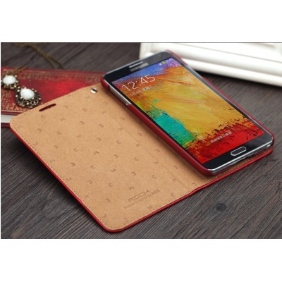 Prabangus „Rock“ Elite juodas odinis Samsung Galaxy Note 3 N9005 dėklas (dėkliukas) / Priedai.lt