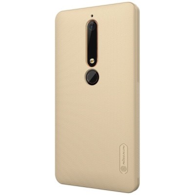Nokia 6 2018 (Nokia 6.1) Nillkin Frosted Shield zelta plastmasas apvalks + ekrāna aizsargplēve / Vacins.lv
