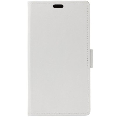 Nokia 6 2018 (Nokia 6.1) atvēramais ādas balts maciņš, grāmata (maks) / Vacins.lv