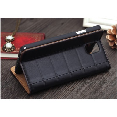 Prabangus „Rock“ Elite juodas odinis Samsung Galaxy Note 3 N9005 dėklas (dėkliukas) / Priedai.lt